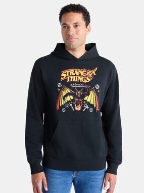 Netflix Stranger Things Men's and Big Men's Hellfire Graphic Hoodie